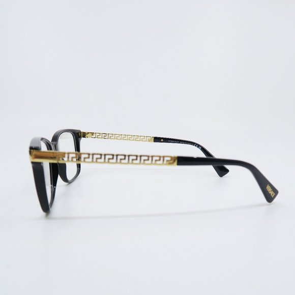 Versace Mod. 3340-U GB1 53mm Black-Gold Greek Key, New Women's Eyeglasses. - Picture 8 of 10